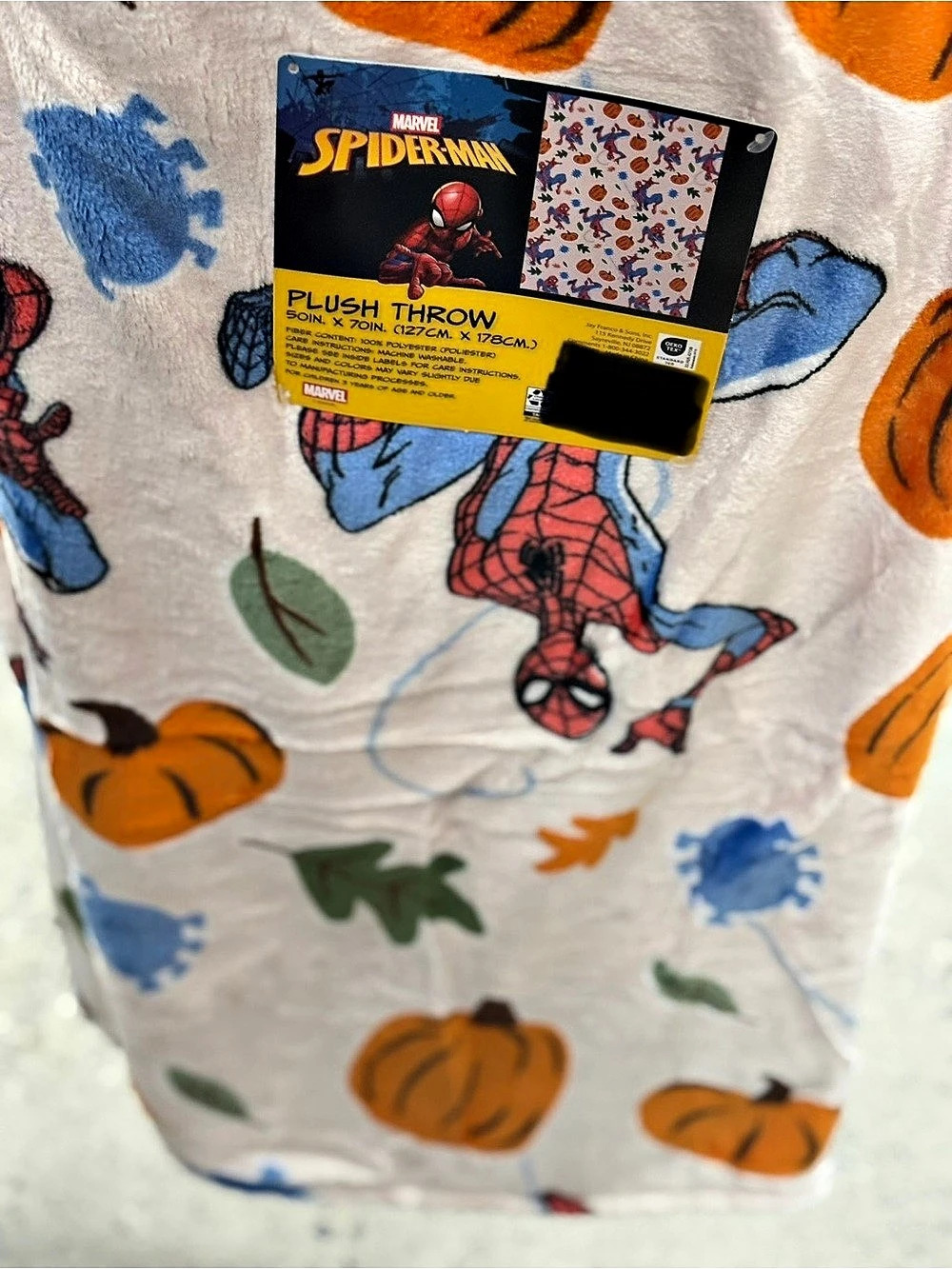 Marvel Spider-Man Pumpkin blanket